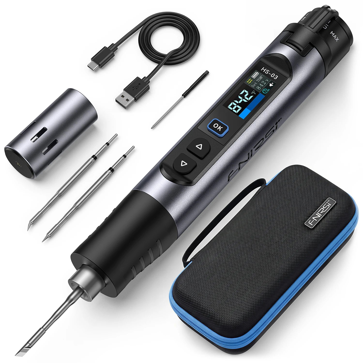 FNIRSI HS-03 Wireless Soldering Iron 10W Rechargeable Portable Soldering Iron 100-450 detail image 8