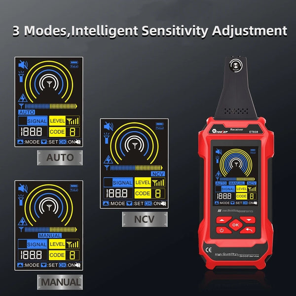 TOOLTOP ET836 ET838 Cable Locator Underground Wall Cable Water Pipes Tracker Circuit Break detail image 6