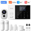 PGST 4G 2G GSM WiFi Alarm System House Home Security Protection Alarm System Kit Door Sensor Works with Tuya Smart Life Alexa