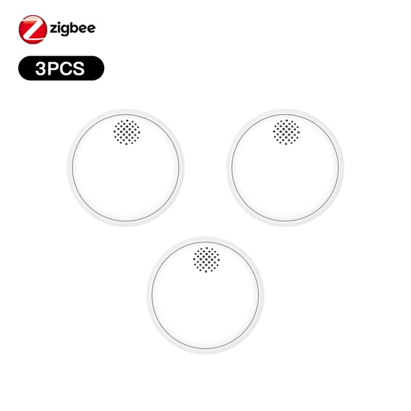 MOES ZigBee Smart Wireless Smoke Detector Fire 85dB Sound Alarm Siren Sensor Smart Safety Protection Home Kitchen Fire App Alert