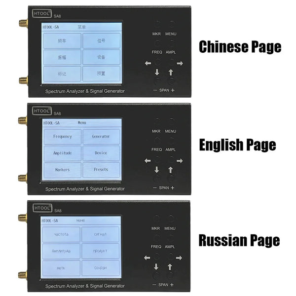 HTOOL SA8 Spectrum Analyzer 35MHz-6.2G Built-in Signal Tracking Source Wireless RF Frequency detail image 4