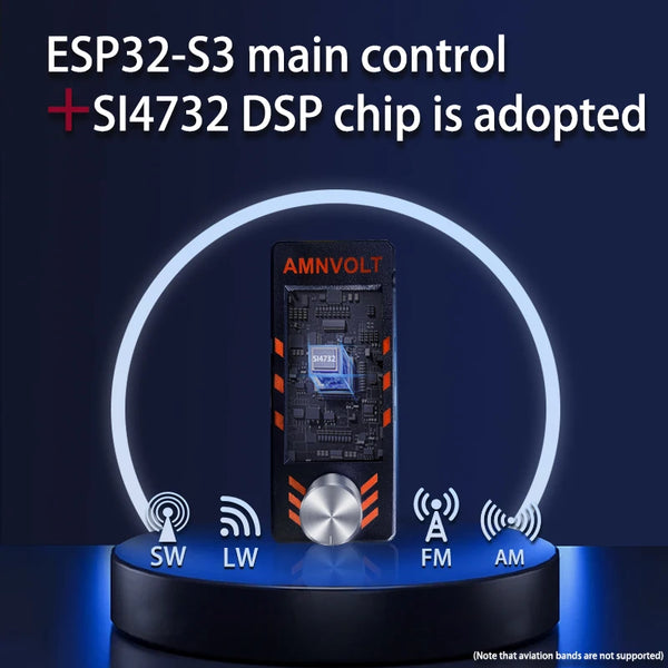 V3S AMNVOLT Mini SI4732 DSP Radio Receiver with Hi-Z, FM AM SSB LSB USB Mode, SI4732 DSP detail image 3