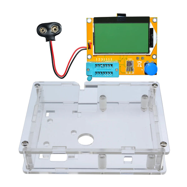LCR-T4 ESR Meter Digital Combo Transistor Tester Diode Triode Inductor Capacitance Resistor MOS/PNP/NPN+Test Clip With Case