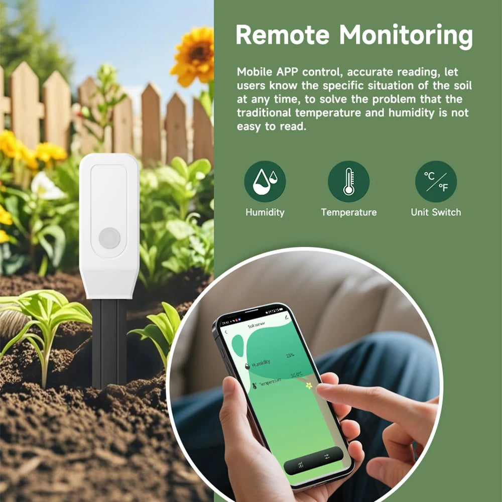 Tuya Smart WiFi Soil Tester Temperature and Humidity Meter Thermo Hygrometer Garden detail image 5
