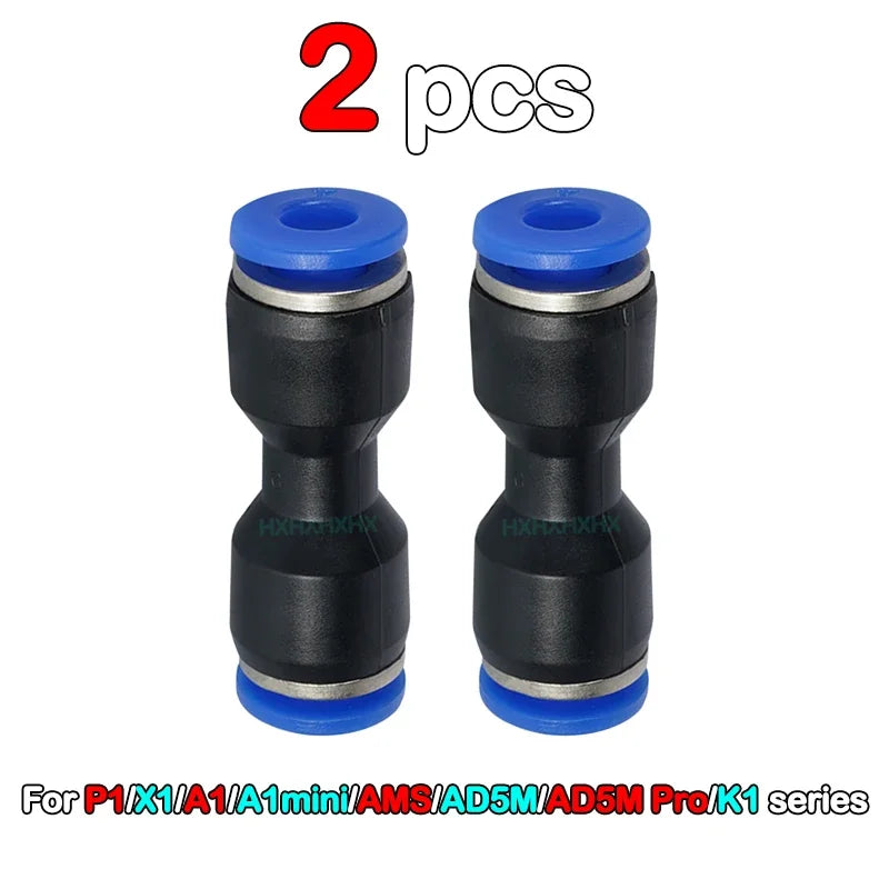 Pneumatic Fitting For Bambu Lab X1C X1 P1P P1S 3D Printer PTFE Tube 1.75mm Filament Extruder Bambulab AMS Pneumatic Connector