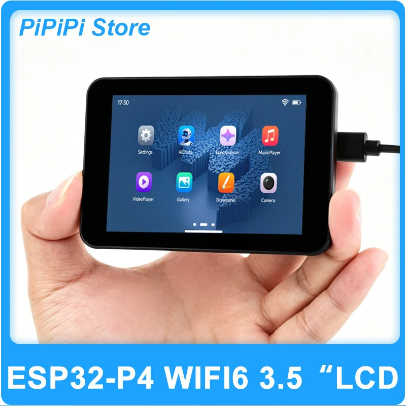 Waveshare ESP32-P4 Development Board 3.5 Inch Touch LCD 320×480 WiFi6 BLE5 with OV5647 5MP Camera 32MB PSRAM 16MB Flash AI Voice