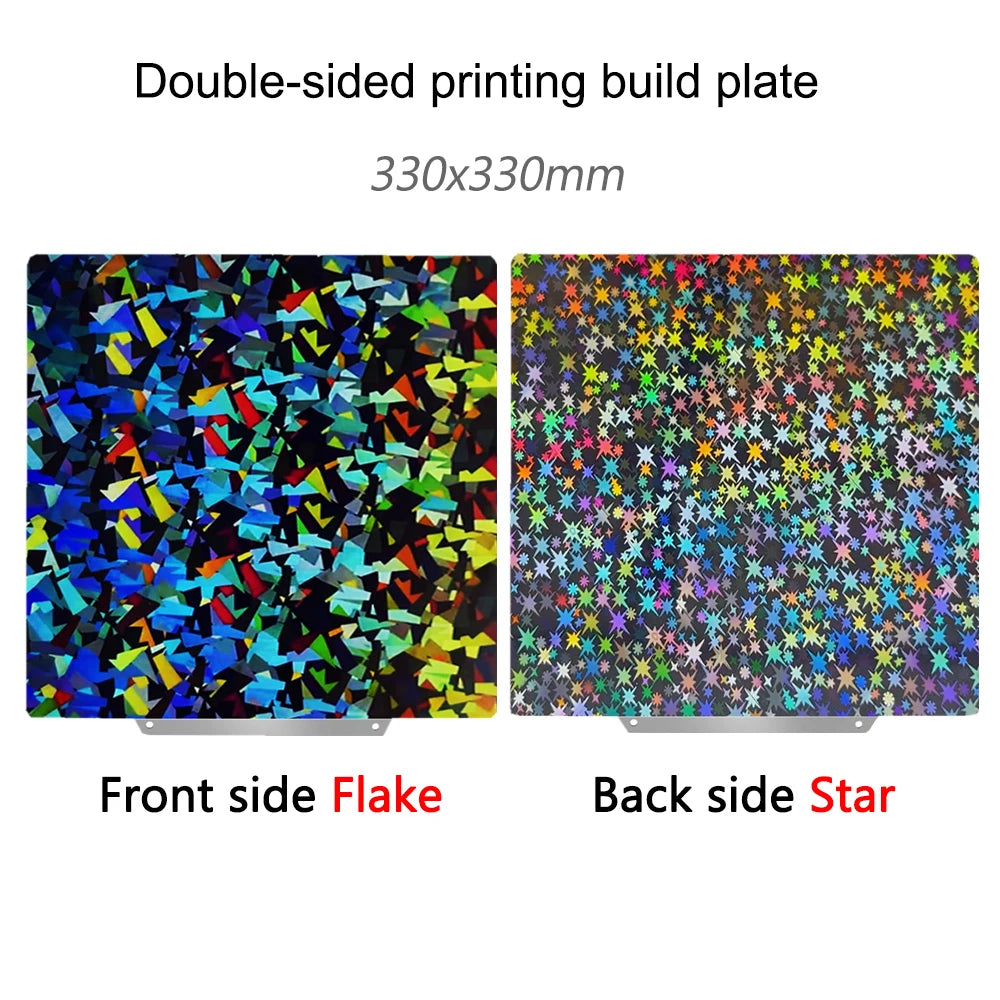 330x330mm For QIDI X-Max 3 Build Plate Elegoo Neptune 4/3 Plus, Anycubic Kobra 2 Plus, Geetch A30, Troxy X5SA Pro PEI PEO Sheet