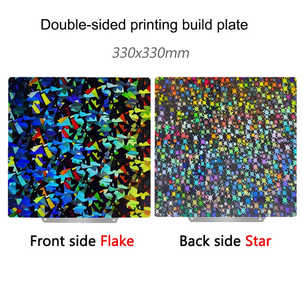 330x330mm For QIDI X-Max 3 Build Plate Elegoo Neptune 4/3 Plus, Anycubic Kobra 2 Plus, Geetch A30, Troxy X5SA Pro PEI PEO Sheet
