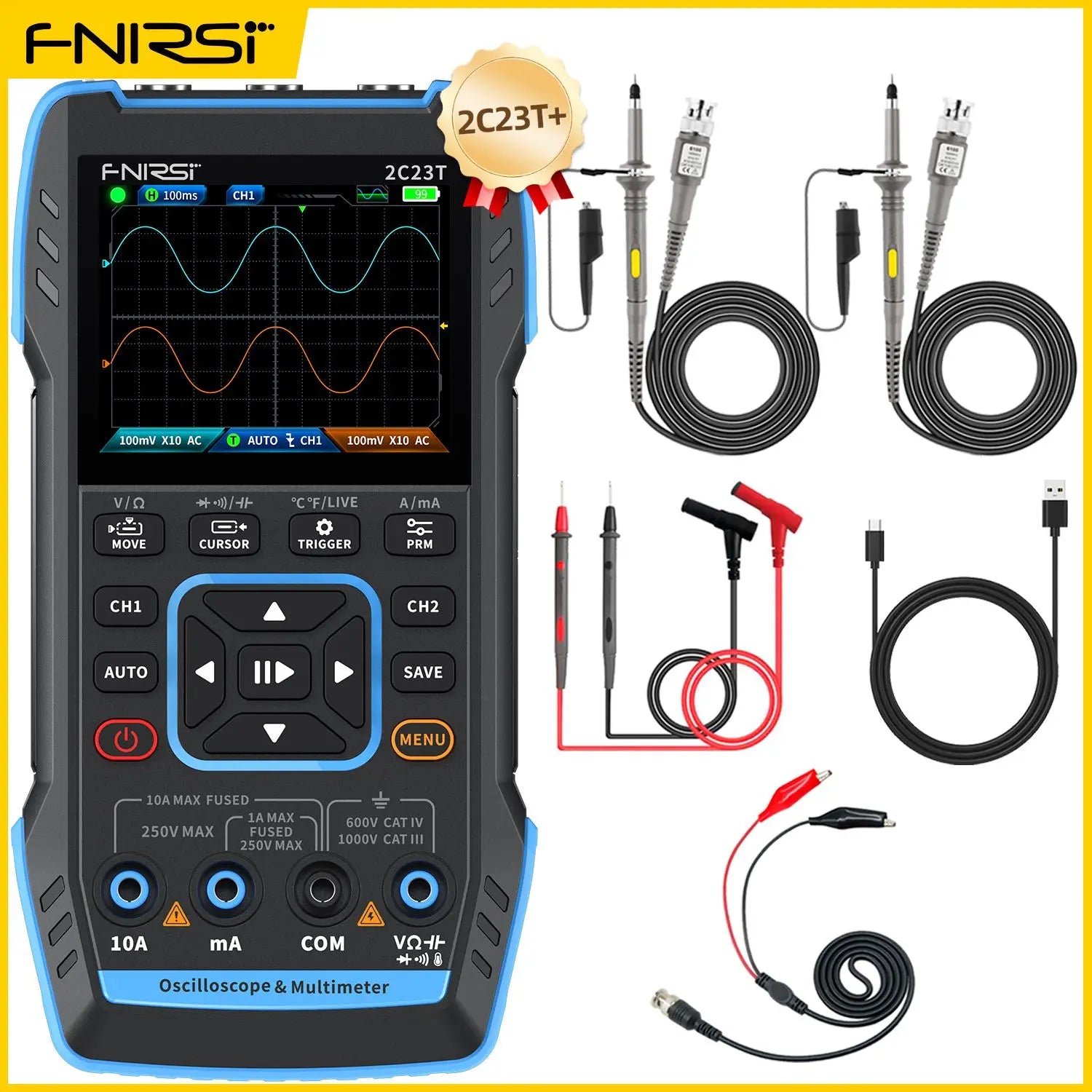 FNIRSI 2C53T 2C23T Oscilloscope Multimeter Signal Generator detail image 8