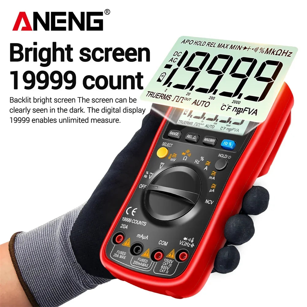 ANENG AN870 Digital Multimeter Profesional 19999 Counts AC/Voltage Current NCV Capacitance detail image 2