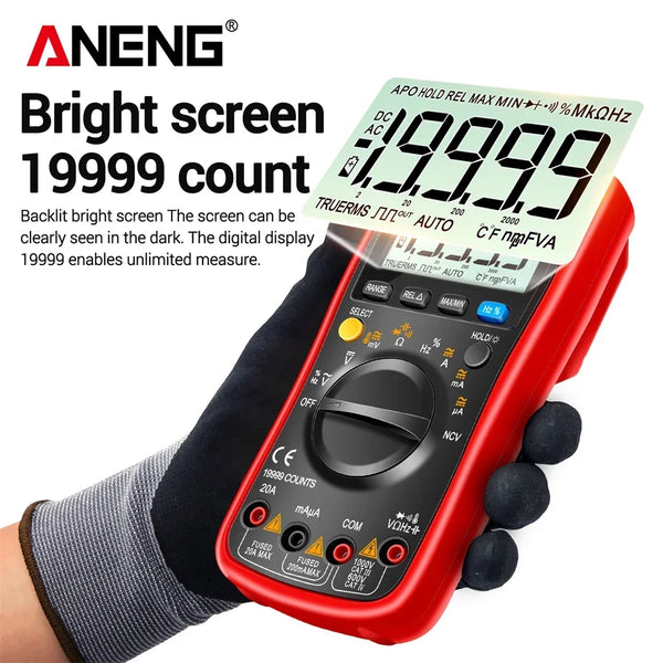 ANENG AN870 Digital Multimeter Profesional 19999 Counts AC/Voltage Current NCV Capacitance detail image 2