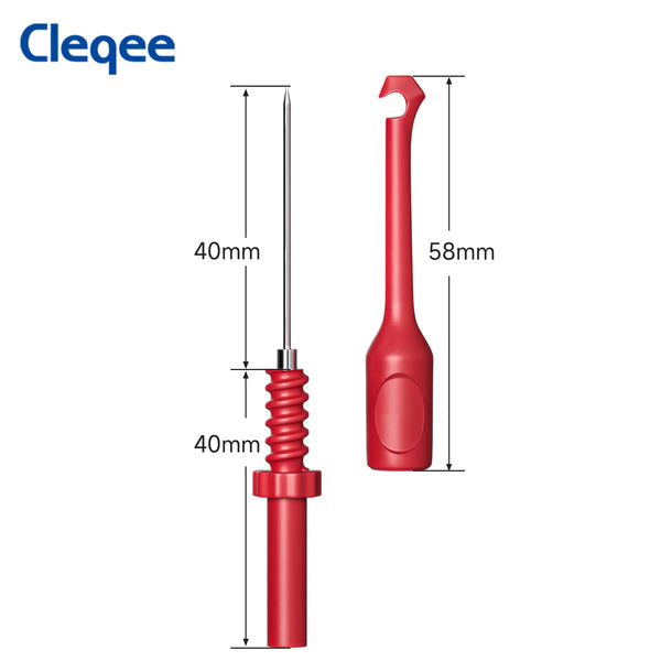 Cleqee P30064 Wire Piercing Probes Insulation Puncture Probes for 4mm Banana Plug Extension Test Leads, Automotive Diagnostic