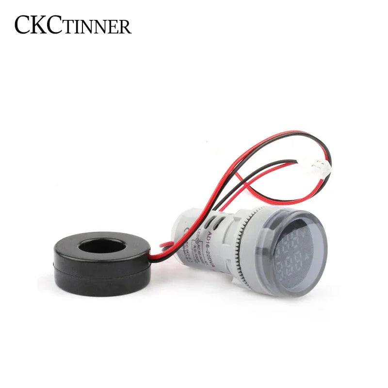 22mm AD16-22DVA Round LED Dual Display Volt Ampermeter Voltmeter 60-500V Ammeter Digital detail image 9