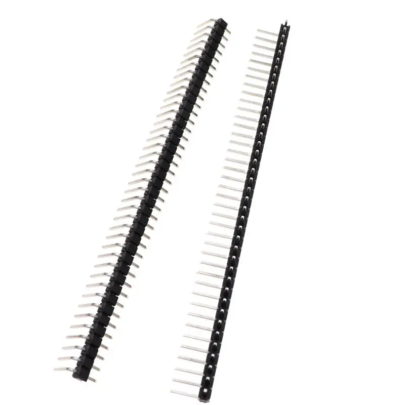10Pcs/lot 2.54mm 1*40p 90 degree Right angle Single Row Male R/A 40 Pin Header Positive PCB Board Connector Pinheader