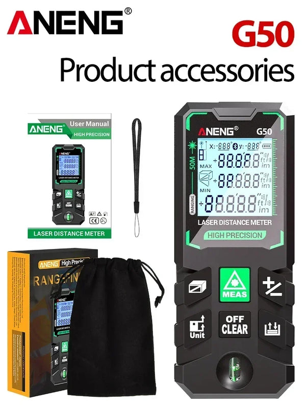 ANENG G50/G70/G100/G120 Green Laser Distance Meter Autonomous Benchmark Rangefinder 0.5~1 detail image 8