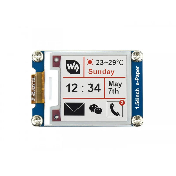 1.54-inch e-paper with 200x200 resolution, red, black and white. SPI Interface detail image 3