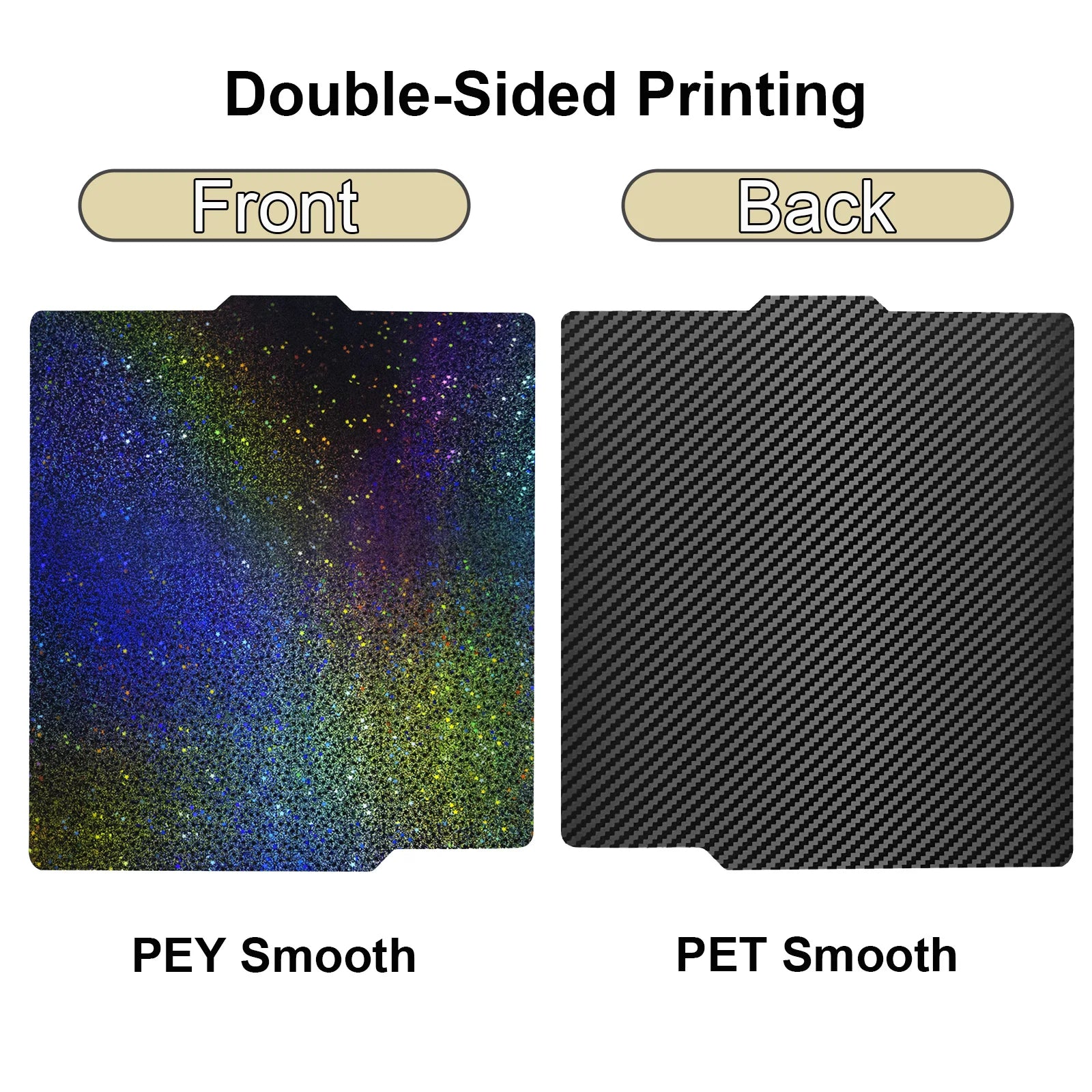 P2S PEO Bambu X1 P1 A1 Build Plate 257x257 PEI Bed Plate Double Side Smooth Texture Spring Steel Sheet For Bambu Lab P1S Heatbed