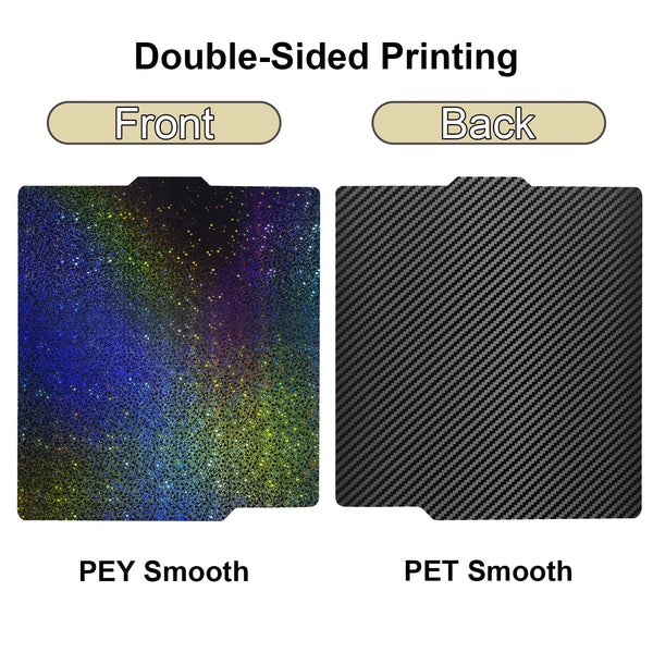 P2S PEO Bambu X1 P1 A1 Build Plate 257x257 PEI Bed Plate Double Side Smooth Texture Spring Steel Sheet For Bambu Lab P1S Heatbed