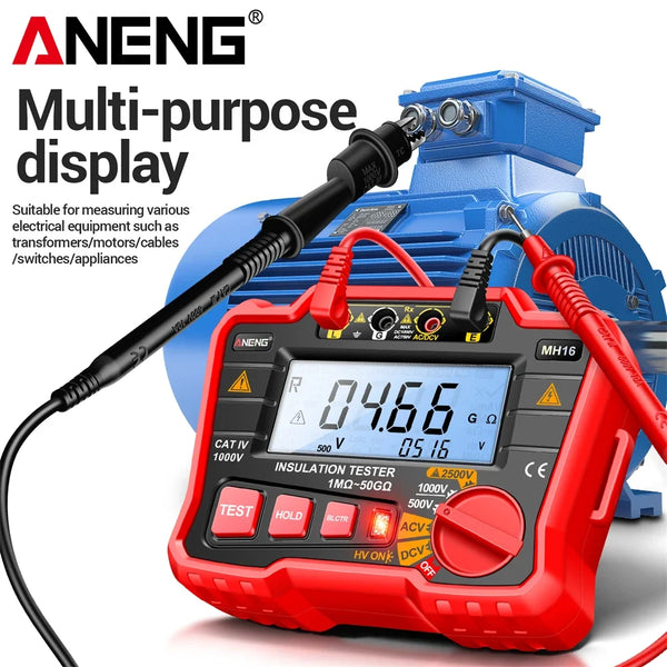 ANENG MH16 Ohm Tester Digital Multimeter Megometro Insulation Earth High Voltage Resistance detail image 3