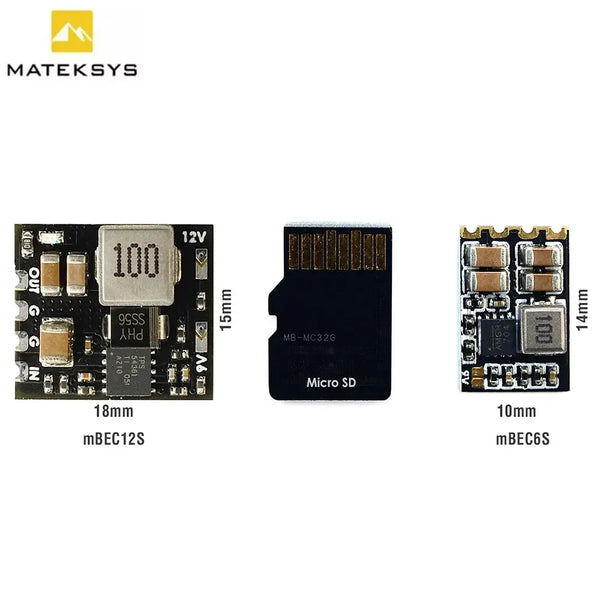 MATEK MICRO BEC 6-60V TO 5V/9V/12V-ADJ MBEC12S Step-Down Regulator Module For RC Model Airplane Helicopter FPV Racing Drone