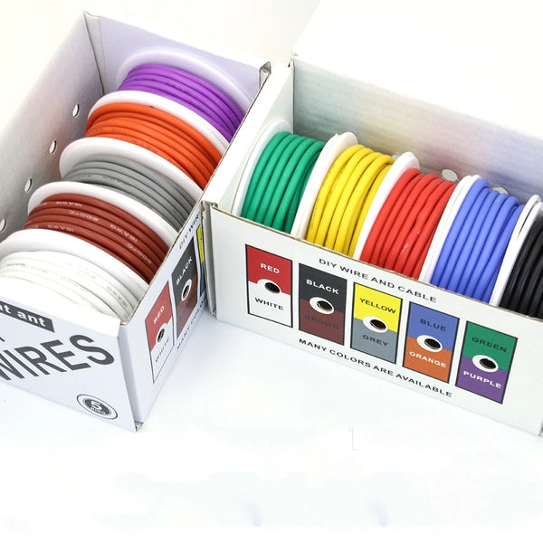Heat Resistant Soft Silicone Wire 5 Colors in A Box Kit 30/28/26/24/22/20/18AWG Stranded detail image 3