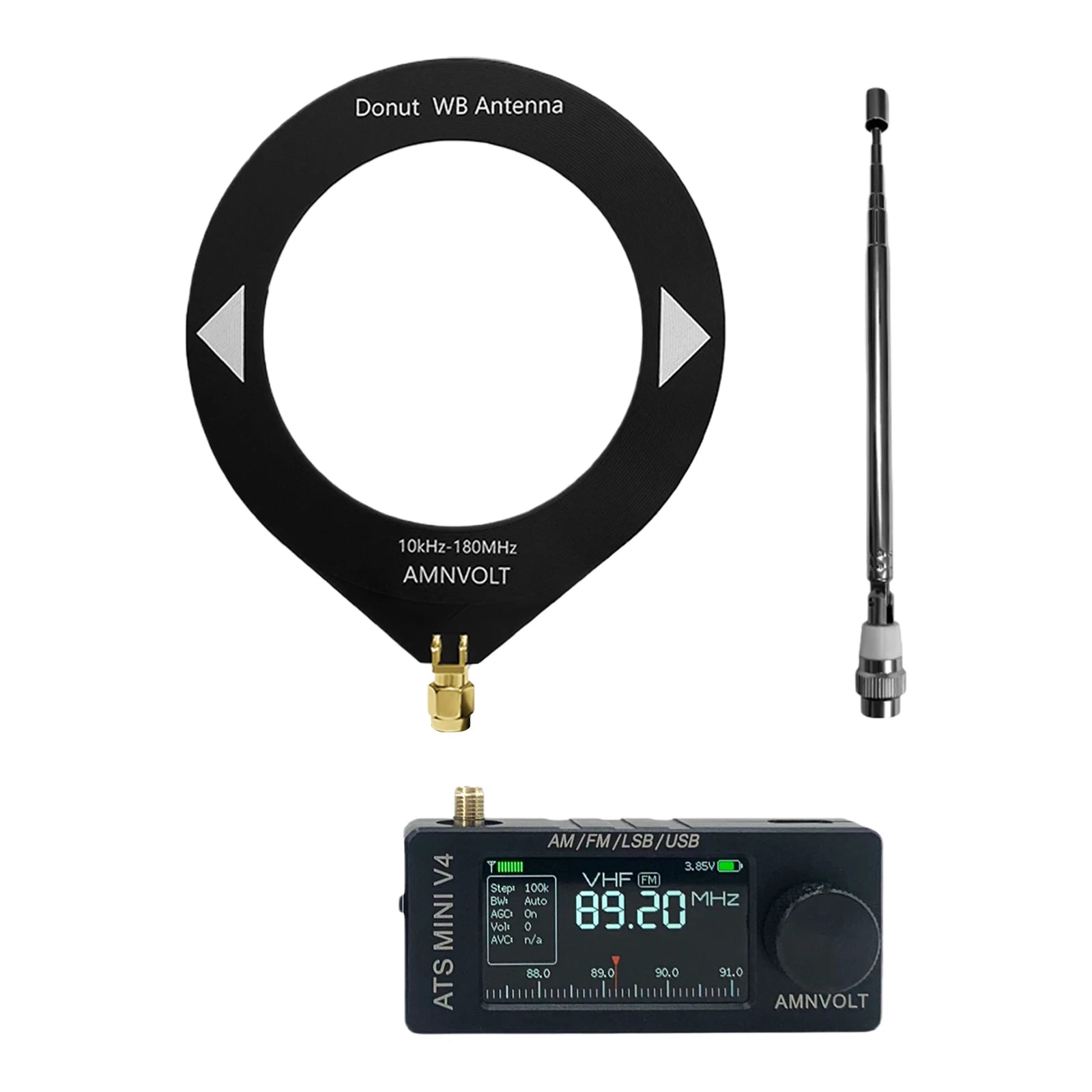 AMNVOLT V4 ATS MINI Radio with Headphone Amplifier LSB USB Transistor Pocket Radios Si4732 detail image 6