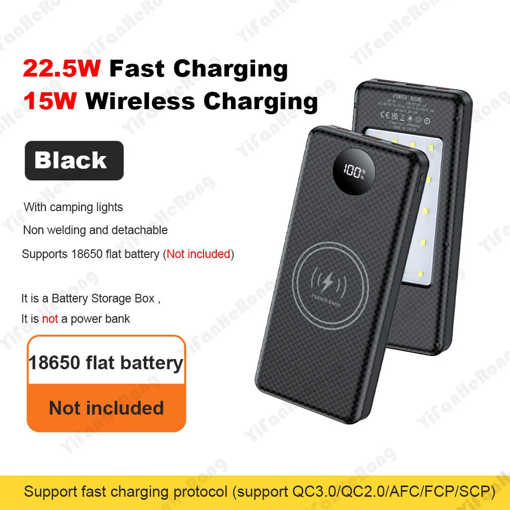 DIY Dual USB Type C Box 18650 Battery Power Case Digital Display for 8x18650 Battery detail image 7