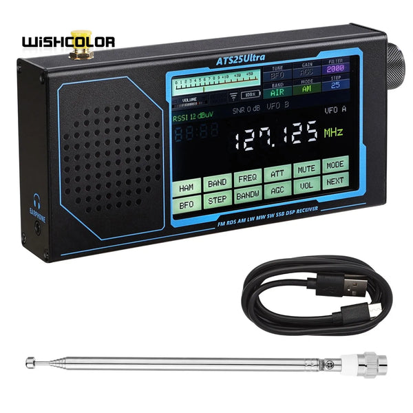 ATS25 ULTRA FM SW SSB MW LW AIR SDR Receiver Aviation Band Receiver Supports Bluetooth WiFi with 4-inch T product image