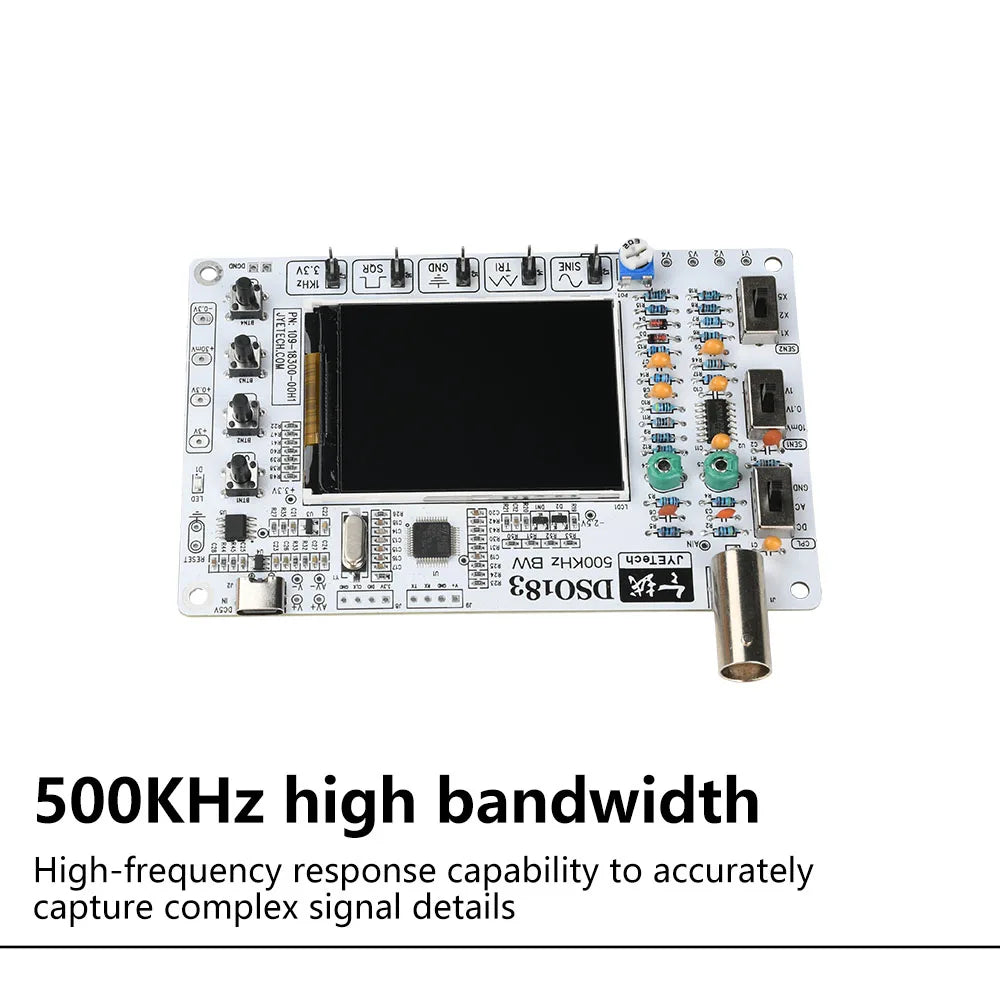 DSO183 DC 5V DIY Digital Oscilloscope Kit 0-500kHz Oscilloscope Soldering Kit Type-C detail image 4