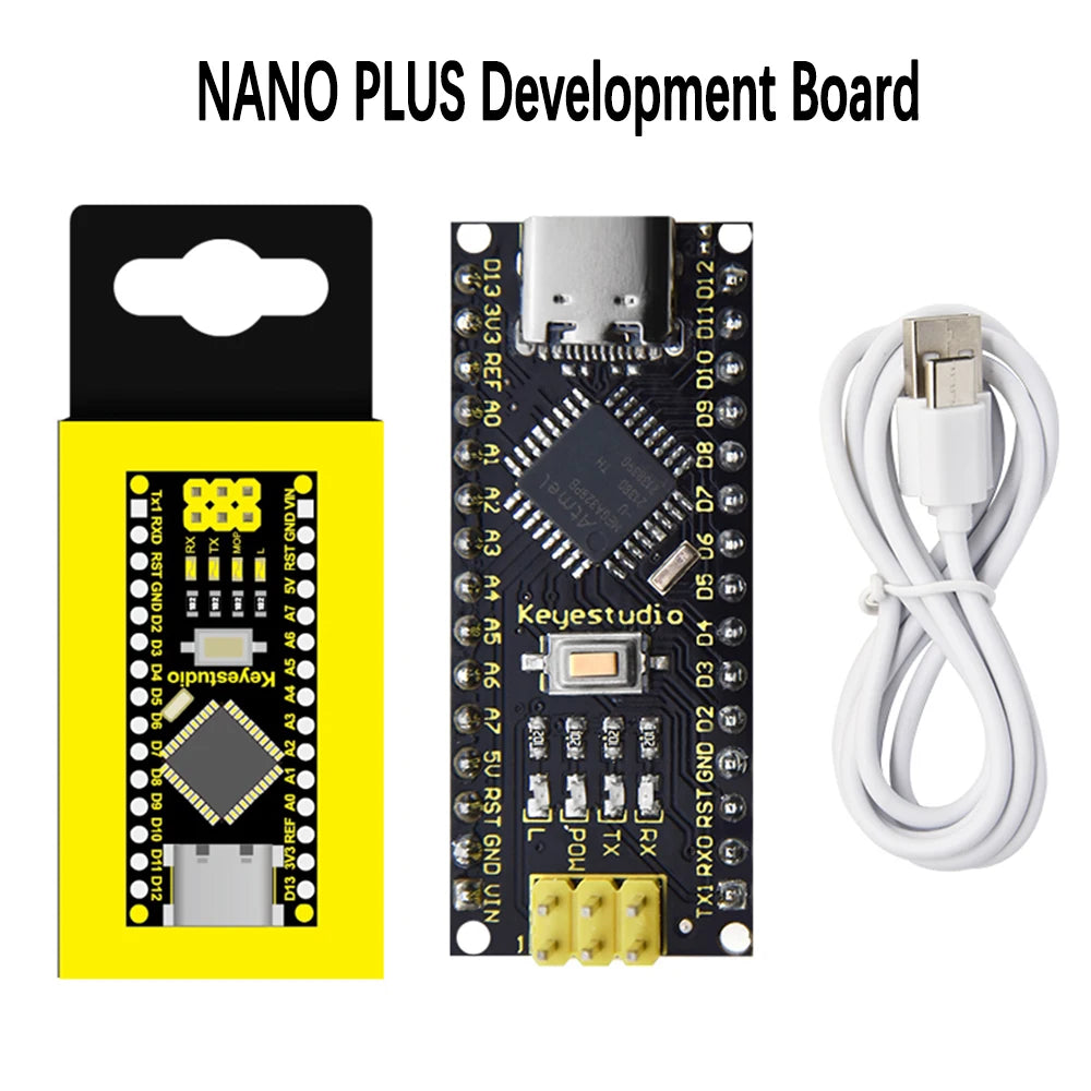 Keyestudio16MHz ATMEGA328P CH340 NANO Development Board With Bootloader+USBCable Compatible with Arduino product image