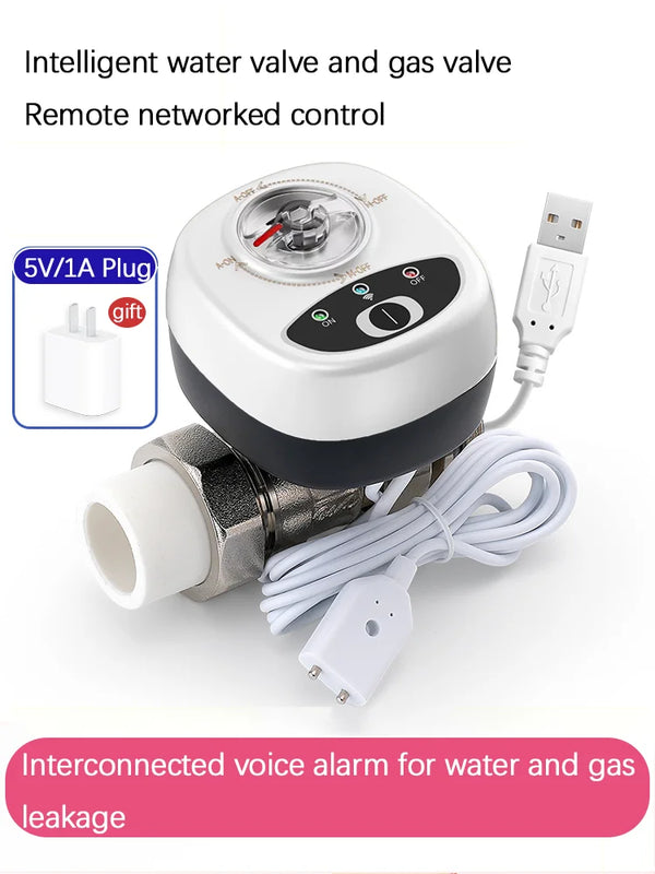 eWelink APP WiFi Smart Valve Water Gas Shutoff Automated Ball Valve DN15/DN20/DN25 Wireless Control For A product image