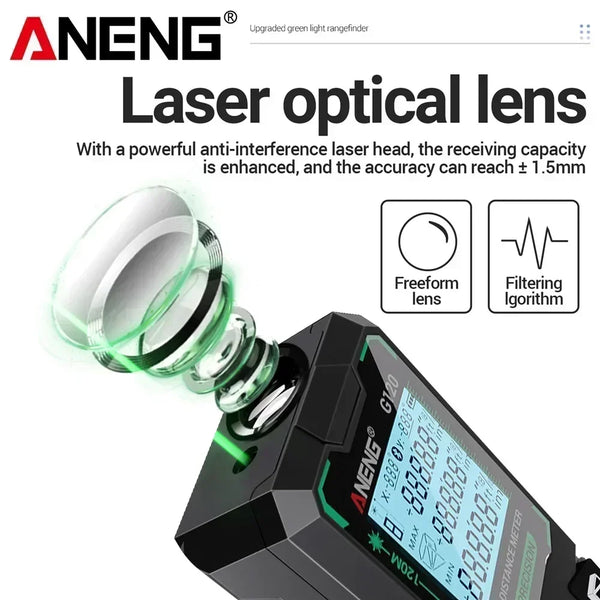 ANENG G50/G70/G100/G120 Green Laser Distance Meter Autonomous Benchmark Rangefinder 0.5~1 detail image 3