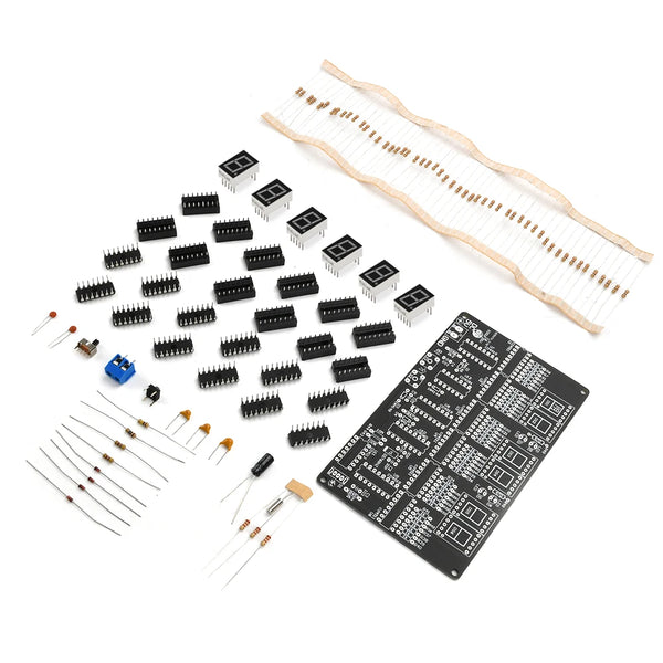 DC4.5V-5.5V 6 Digits DIY Clock Kit Auto Display Time DIY Alarm Clock Soldering Practice Kit detail image 8