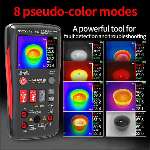 ZOYI ZT- R02 Thermal Imaging Multimeter 2-In-1 Color Screen Professional Digital Multimeter With Infrared Camera, Resolution 240