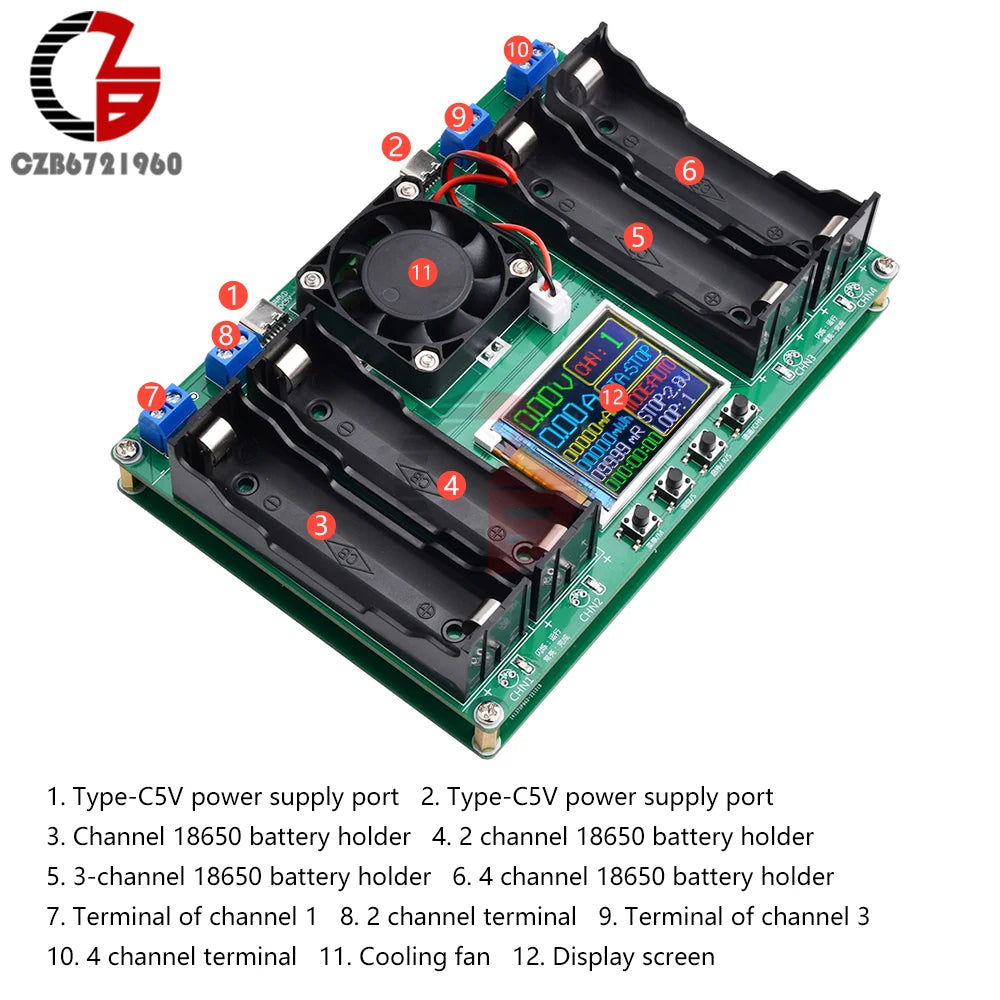 18650 Lithium Battery Capacity Tester Module MAh MWh Digital Battery Power Detector Module detail image 3