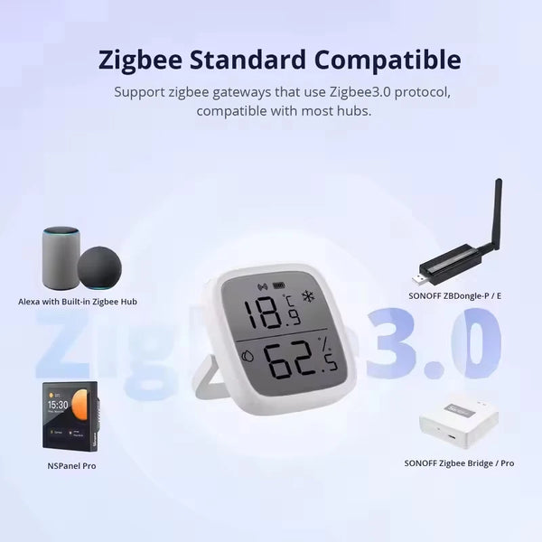 SONOFF SNZB 02D Zigbee Temperature Humidity Sensor with 2.5" LCD Screen for EWeLink SONOFF detail image 5