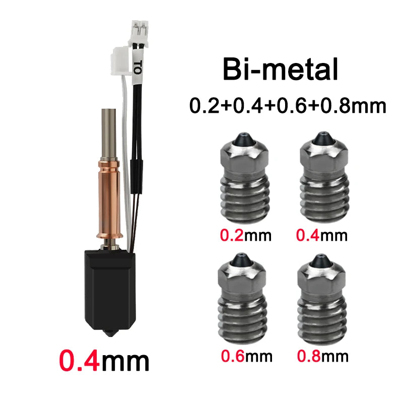 Upgraded Hotend kit For Anycubic Kobra 3 V2/Kobra 3 V2 Combo upgrade Ceramic Hotend Thermistor Hardened Steel Nozzle