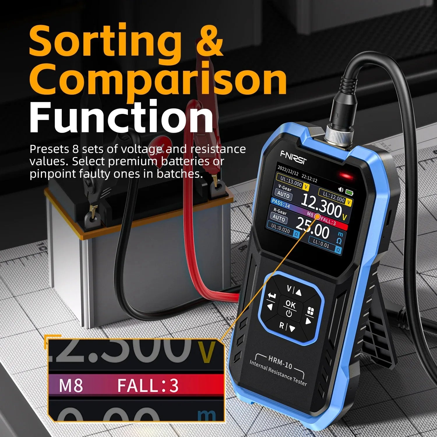 FNIRSI HRM-10 Battery Voltage Tester Tool detail image 2