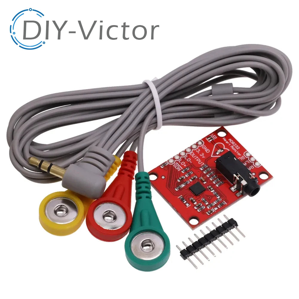 Muscle signal sensor EMG Sensor Ecg module AD8232 ecg measurement pulse heart ecg monitoring detail image 3