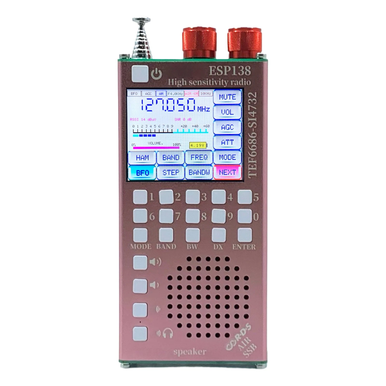 Dual Modes RDS Data Display Radio 2500mAh Hand-Held Radio Receiver ESP138 ESP32 SI4732 for detail image 9