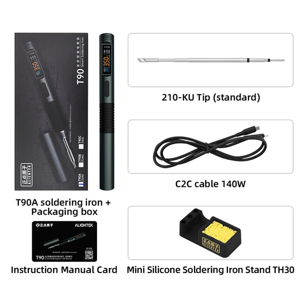 ALIENTEK T90 140W USB-C smart soldering iron kit for PCB rework - detail 7