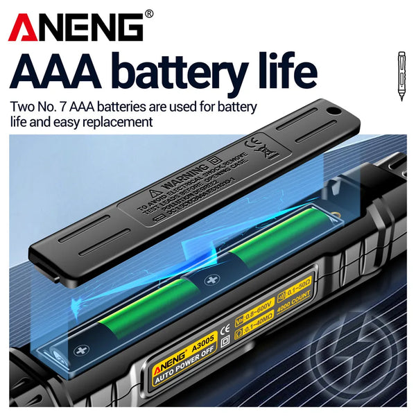 ANENG A3005 Digital Professional Multimeter Pen Testers AC/DC Voltage Meter Live Zero Line detail image 5