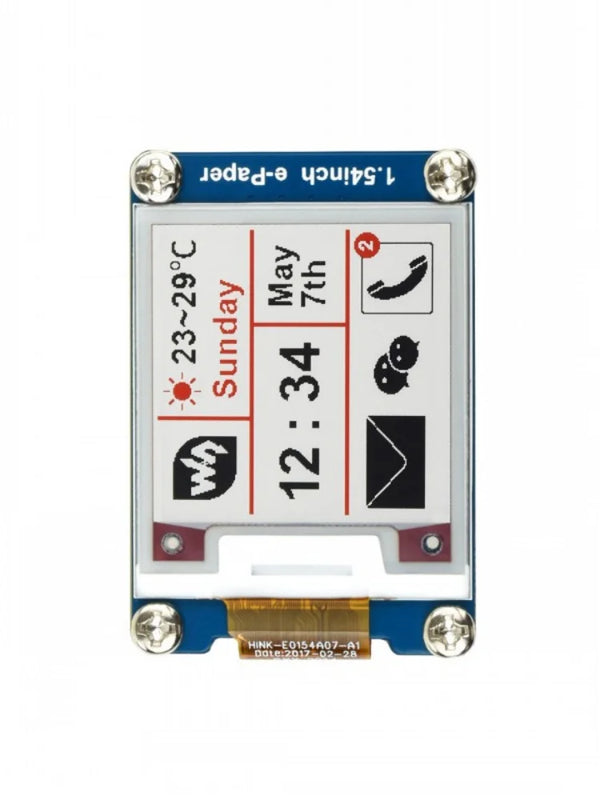 1.54-inch e-paper with 200x200 resolution, red, black and white. SPI Interface product image