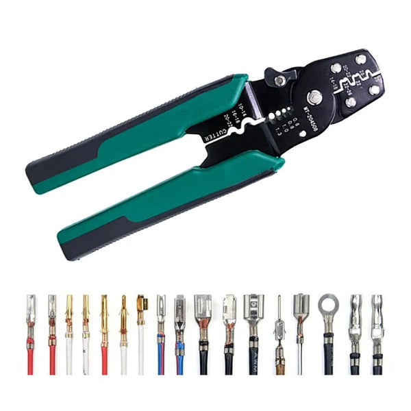 280Pcs Spade Crimp Terminal Connector Kit with 4-in-1 Wire Stripper Copper Contact Crimp Termination Insulated Cable Connectors