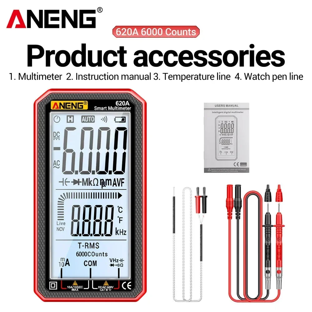 ANENG 620A Digital Multimeter 6000 Counts Professional AC/DC Current Voltage Resistance detail image 7