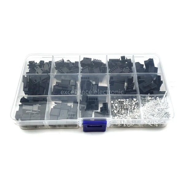 420PCS 2.5mm Pitch JST SM Connector 2 3 4 5 Pin Male/ Female Housing Plug Connector Assortment Kit