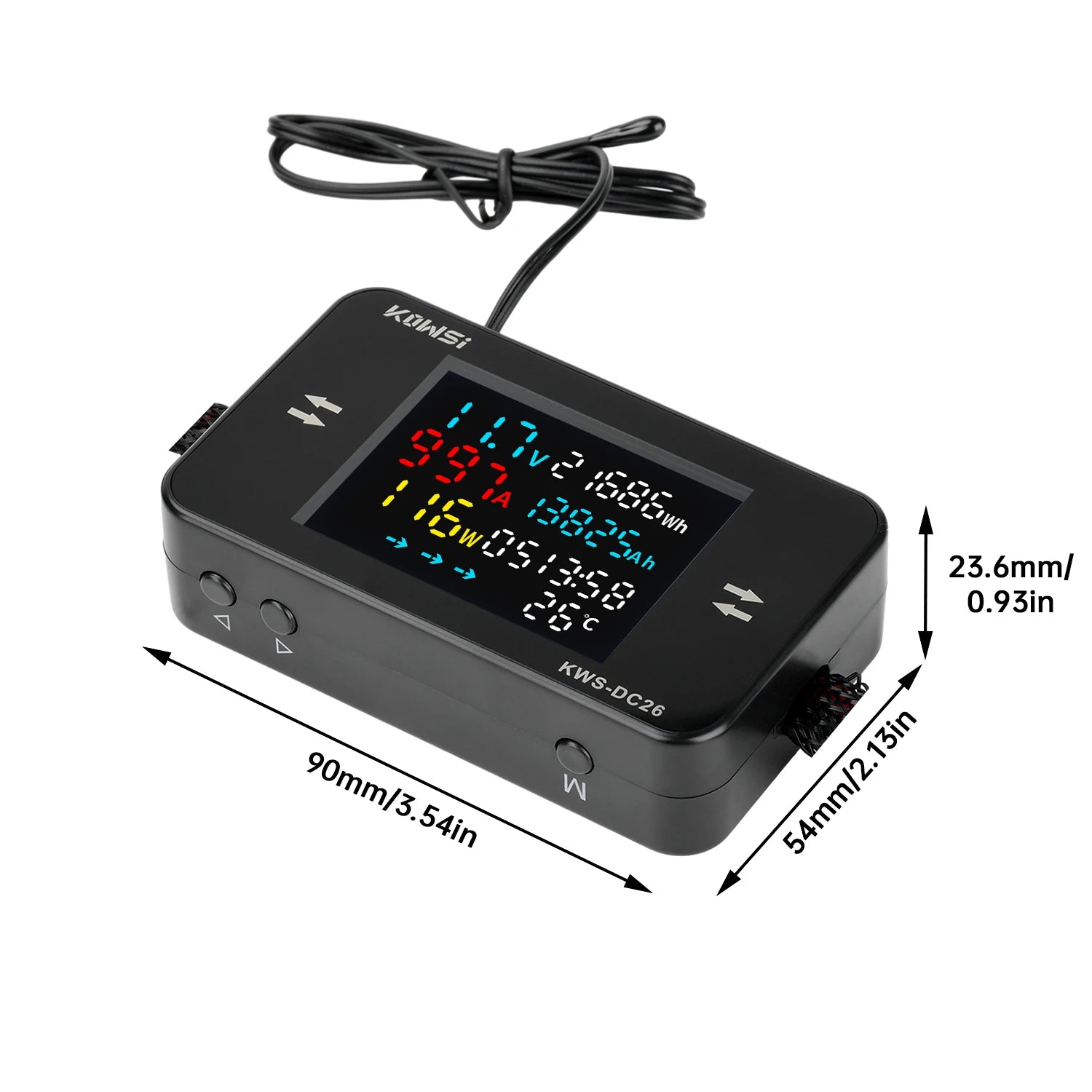 KWS-DC26 Digital Voltmeter Ammeter DC8-80V Power Energy Meter Color Screen Electric Vehicle detail image 6