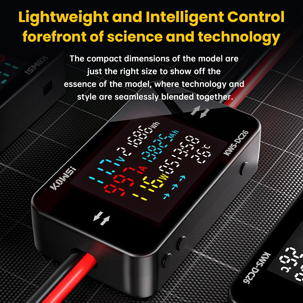 KWS-DC26 Digital Voltmeter Ammeter DC8-80V Power Energy Meter Color Screen Electric Vehicle detail image 4