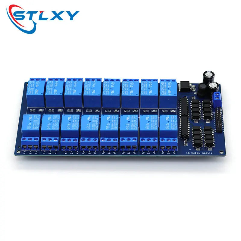 16 Channel Relay Shield Module DC 5V 12V 24V with Optocoupler LM2576 Microcontrollers detail image 2