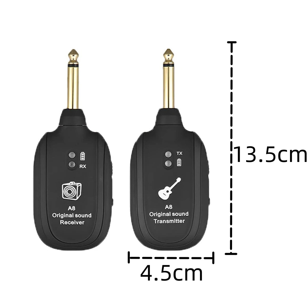 Miwayer A8 Wireless Guitar System Built in 4 Channels Wireless Guitar Transmitter Receiver detail image 2